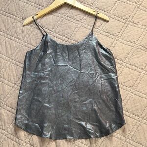 Bar III Shiny Silver Women's Camisole Top